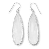 Pear Shape Faceted Quartz Earrings