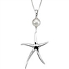 Sterling Silver Pearl and  Starfish Necklaces