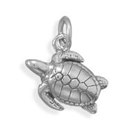 Sea Turtle Charm Sterling Silver