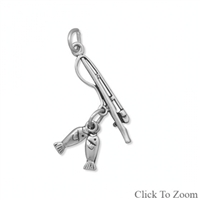 Fishing Pole with Fish Charm