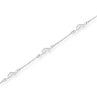 Dolphin Anklet Sterling Silver (9 in.)