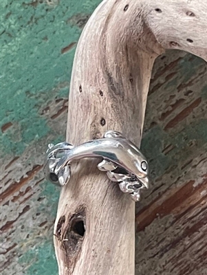 Dolphin Wave Toe Ring
