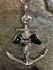 Pirate Skull and Anchor Pendant
