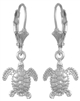 Sterling Silver Sea Turtle Earrings