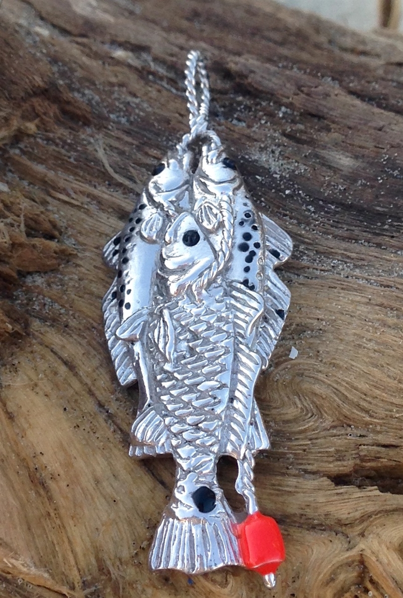 Stringer Pendant, Redfish Pendant, Fish Jewelry