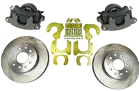 Small 9" and 8"  Ford Street Rod Bolt On Rear Disc Brake Kit with GM Metric Brake Calipers