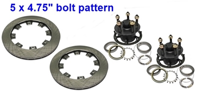 GN 4.75 bolt pattern hub rotor kit