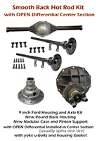 PEM HOT ROD 9 INCH REAR END KIT OPEN DIFF COMPLETE WITHOUT BRAKES