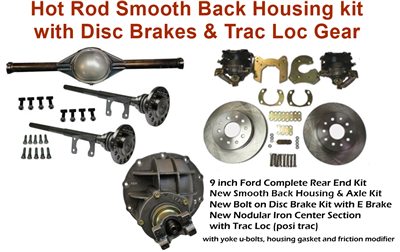 PEM HOT ROD 9 INCH REAR END KIT TRAC LOC COMPLETE WITH  DISC BRAKES