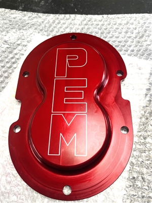RED anodized 6 bolt Big Bearing Billet Rear Cover