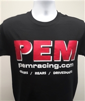 PEM Black Logo T Shirt Larger sizes