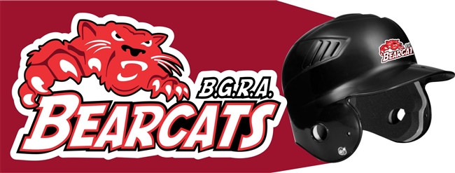 BGRA Bearcats Custom Baseball Helmet Decals