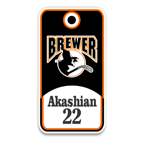 Brewer Youth Hockey Custom Bag Tag