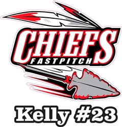 Chiefs Fastpitch Custom Car Sticker