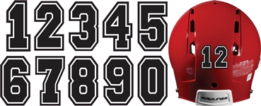 Baseball & Softball Batting Helmet Number Sheets