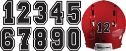 Baseball & Softball Batting Helmet Number Sheets