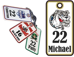 Deerfield Bulldogs Football & Cheer Custom Football Bag Tags