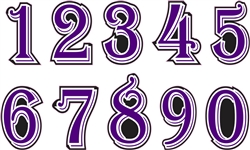 DHS Dukes Baseball Custom Helmet Number Sheets - 0-9 full Team Colors