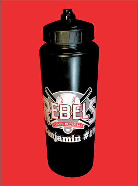 Glen Ellyn Rebels Baseball  Custom Water Bottle