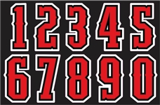 Baseball & Softball Batting Helmet Number Sheets