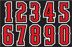 Baseball & Softball Batting Helmet Number Sheets