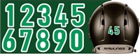Greenland Pirates Youth Baseball Custom Helmet Number Sheets