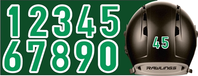 Greenland Pirates Youth Baseball Custom Helmet Number Sheets