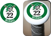 Greenland Pirates Youth Baseball and Softball Custom Bat Knob