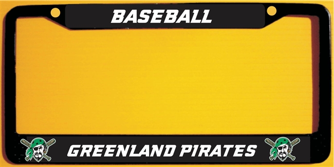 GreenlandPirates Baseball Custom License Metal Plate Frame