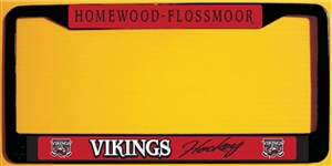 Homewood Flossmoor Vikings Hockey Custom License Metal Plate Frame