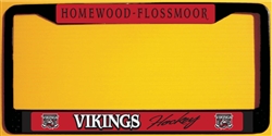 Homewood Flossmoor Vikings Hockey Custom License Metal Plate Frame
