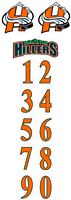 Hillers Mountain Side Helmet Decals and Numbers