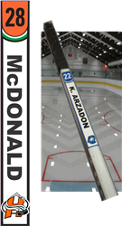 Hiller Mountain Hockey Helmet Stick tags