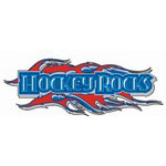 Hockey rocks red Hockey Decal