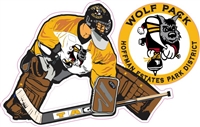Hoffman Wofpack Hockey Clug 10 Goalie Car Window Decal clings | Stickers
