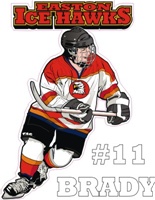 Easton Ice Hawks Custom Car Window Stickers