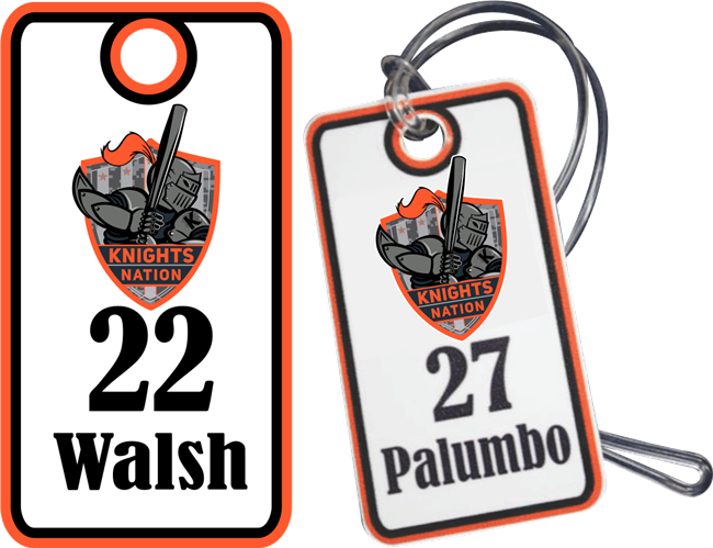 Knights Nation Youth Custom Baseball Bag Tags