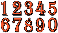 BGRA Bearcats Baseball  Club Custom Helmet Number Sheets