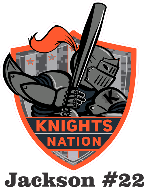 Knights Nation Custom Baseball Decals | Stickers for your Car Window