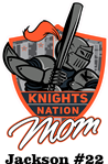 Knights Nation Custom Baseball Decals | Stickers for your Car Window