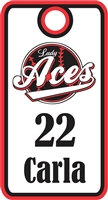 Lady Aces Softball  Custom Bag Tags