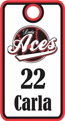 Lady Aces Softball Baseball Bag Tags