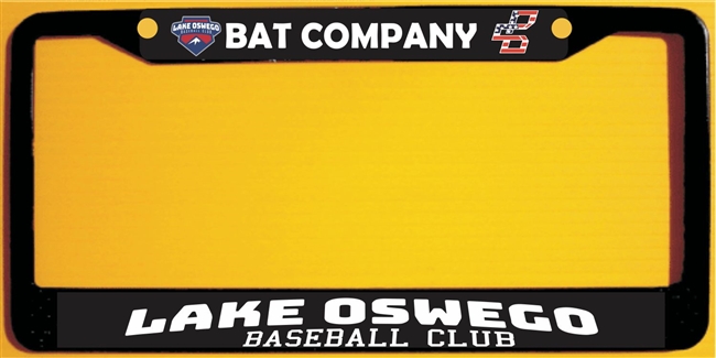 Lake Oswego Baseball Club Custom License Metal Plate Frame