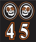 Laughing skulls Side Helmet decals | Individal Number