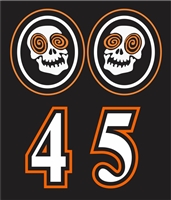 Laughing skulls Side Helmet decals | Individal Number