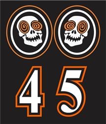 Laughing skulls Side Helmet decals | Individal Number