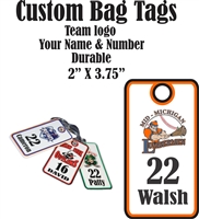 Mid Michigan Lumbermen Baseball Club Custom Baseball Bag Tags