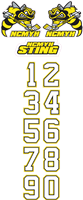 NCMYH  Helmet decal - Numbers