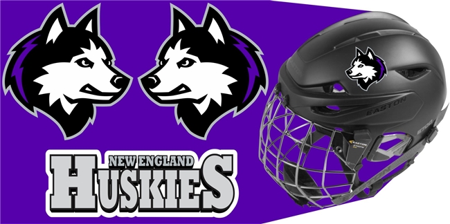New England Jr Huskies Hockey Club Hockey Helmet Decals