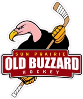OId Buzzard Hockey Window Decal